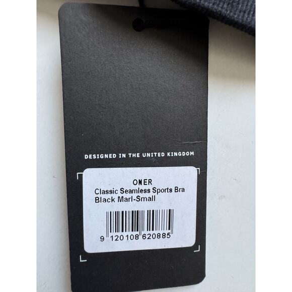 ONER ACTIVE Classic Seamless Sports Bra Black Marl-Small - Picture 3 of 5